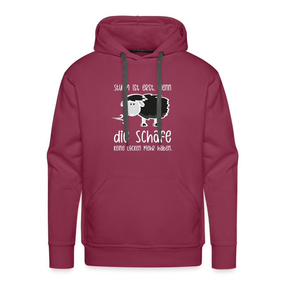 Männer Premium Hoodie - Schaf (weiss) - Bordeaux