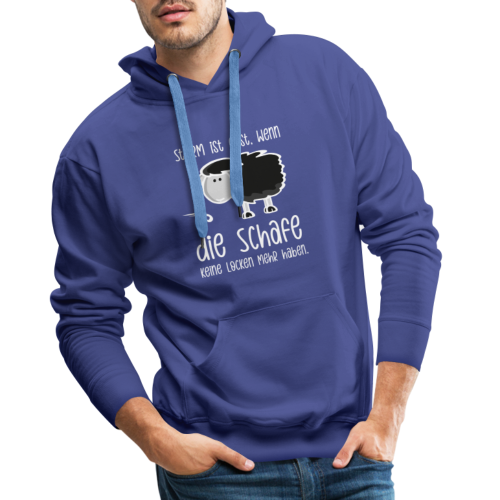 Männer Premium Hoodie - Schaf (weiss) - Königsblau