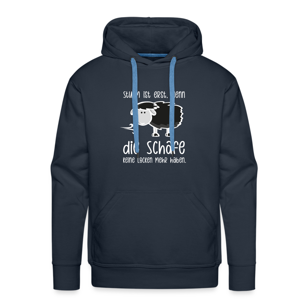 Männer Premium Hoodie - Schaf (weiss) - Navy