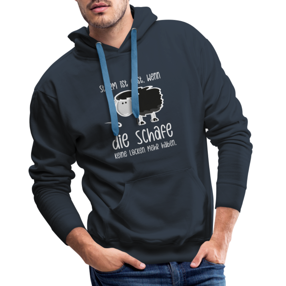Männer Premium Hoodie - Schaf (weiss) - Navy