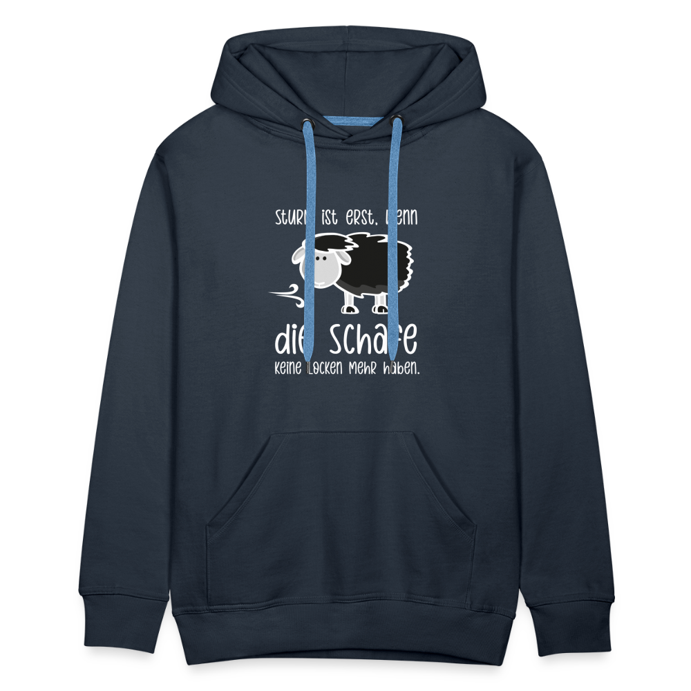 Männer Premium Hoodie - Schaf (weiss) - Navy