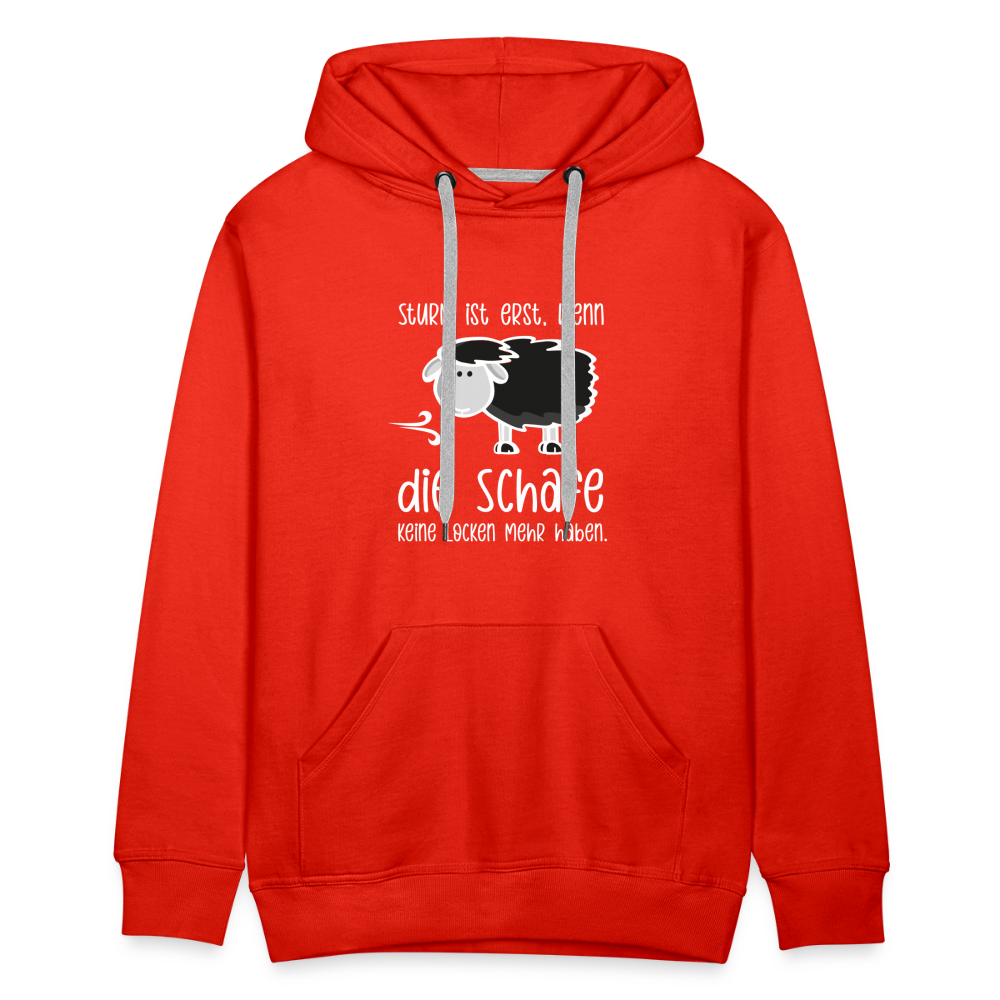 Männer Premium Hoodie - Schaf (weiss) - Rot