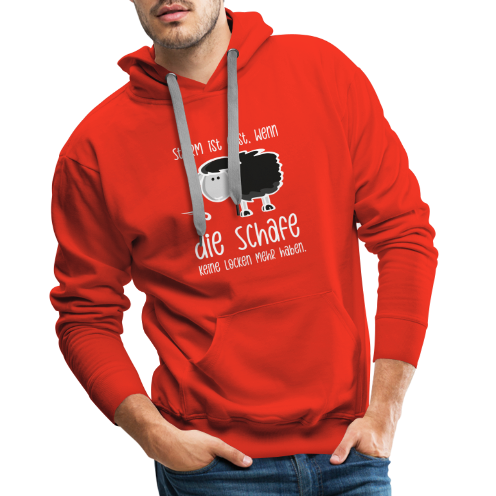 Männer Premium Hoodie - Schaf (weiss) - Rot
