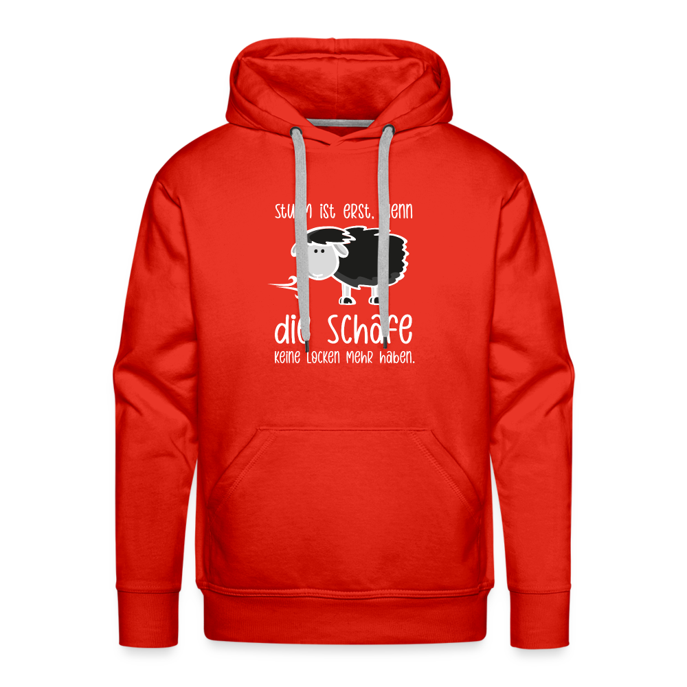 Männer Premium Hoodie - Schaf (weiss) - Rot