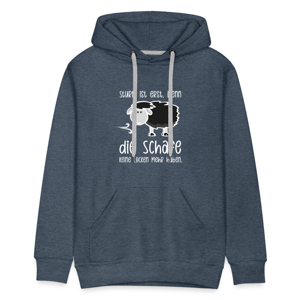 Männer Premium Hoodie - Schaf (weiss) - Jeansblau