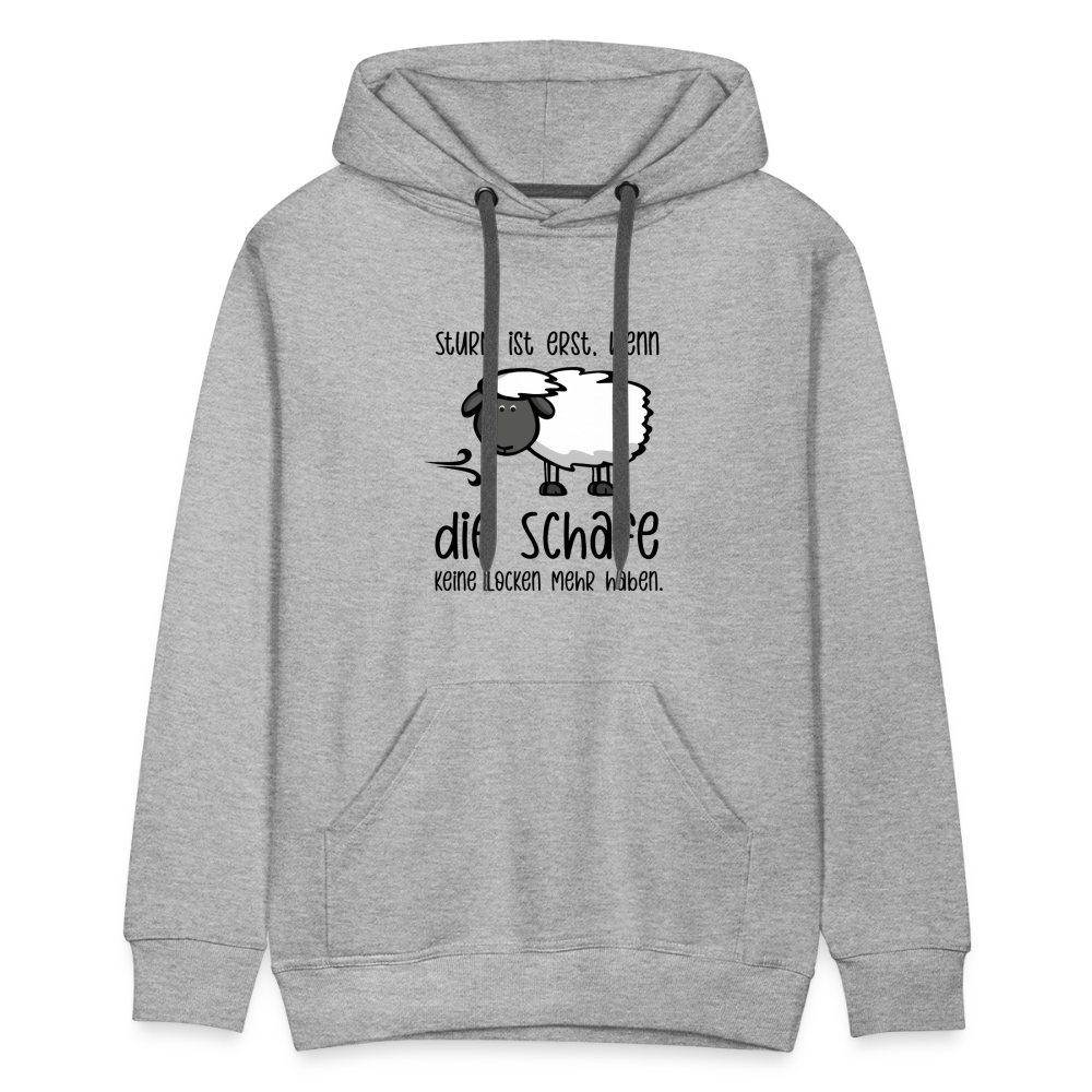Männer Premium Hoodie - Schaf - Grau meliert