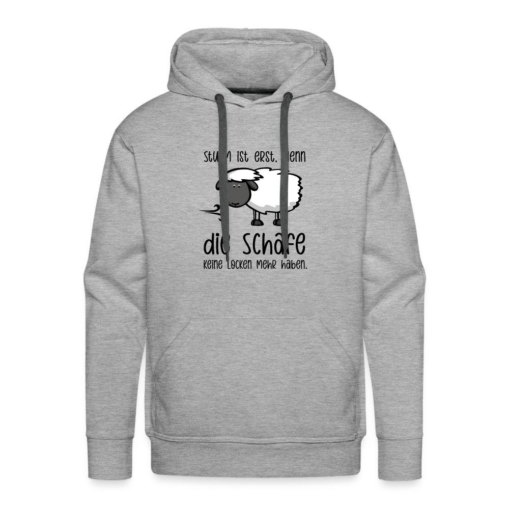 Männer Premium Hoodie - Schaf - Grau meliert