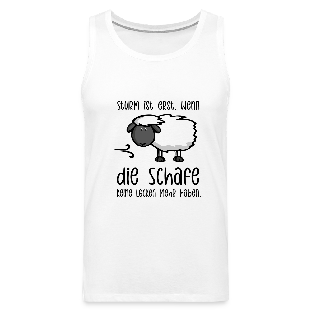 Männer Premium Tank Top - Schaf - weiß