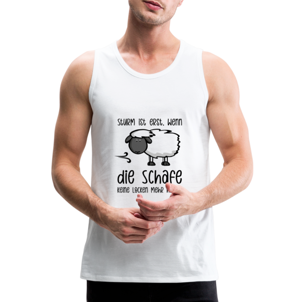 Männer Premium Tank Top - Schaf - weiß
