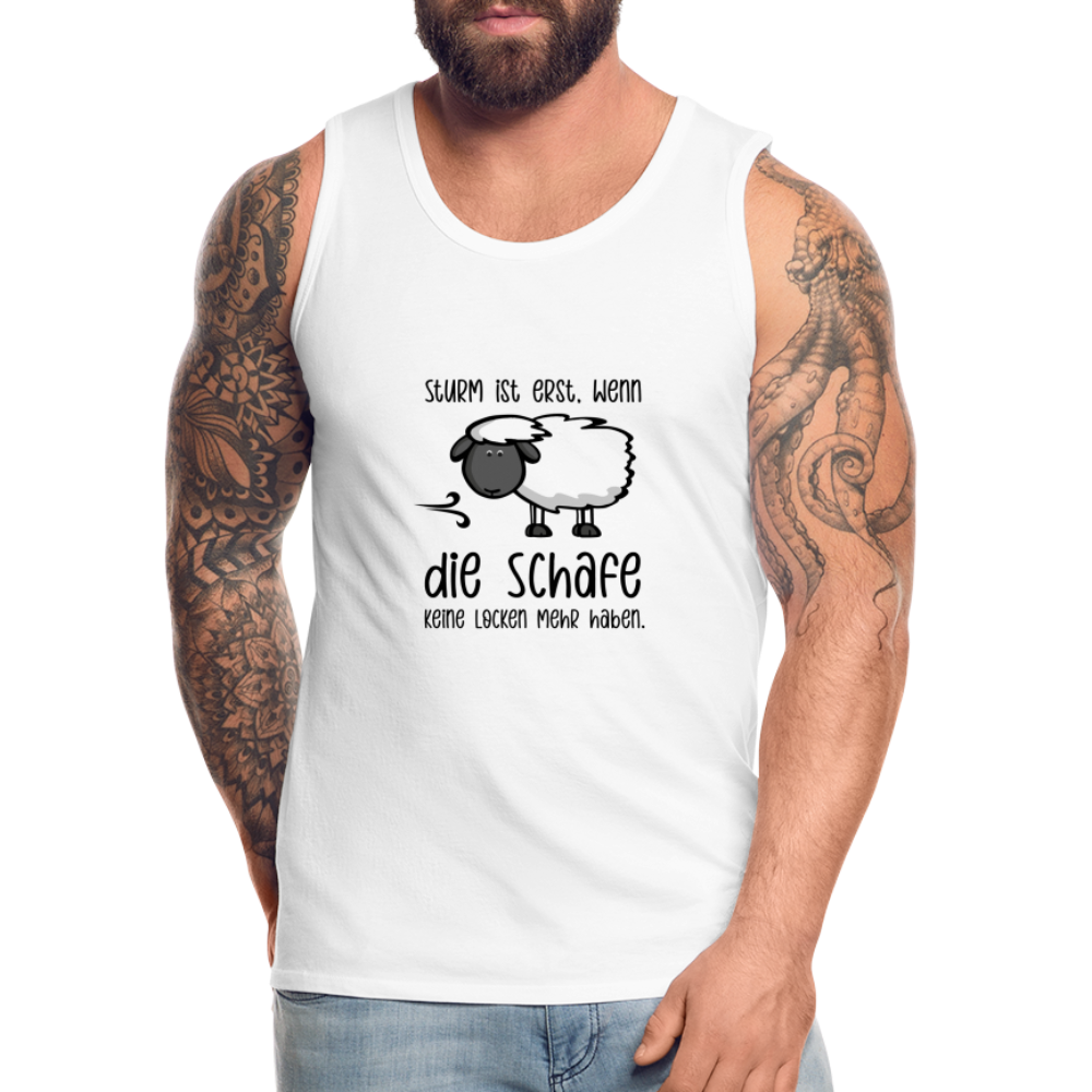 Männer Premium Tank Top - Schaf - weiß