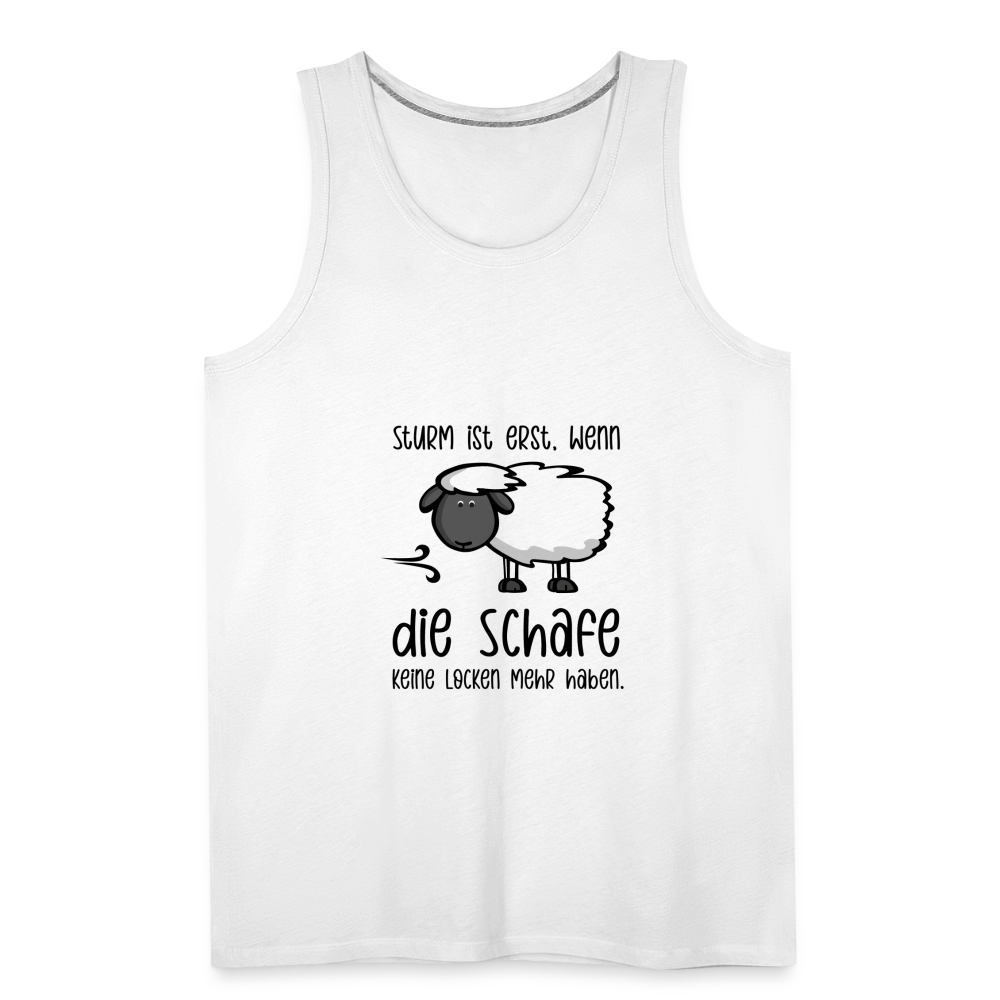 Männer Premium Tank Top - Schaf - weiß