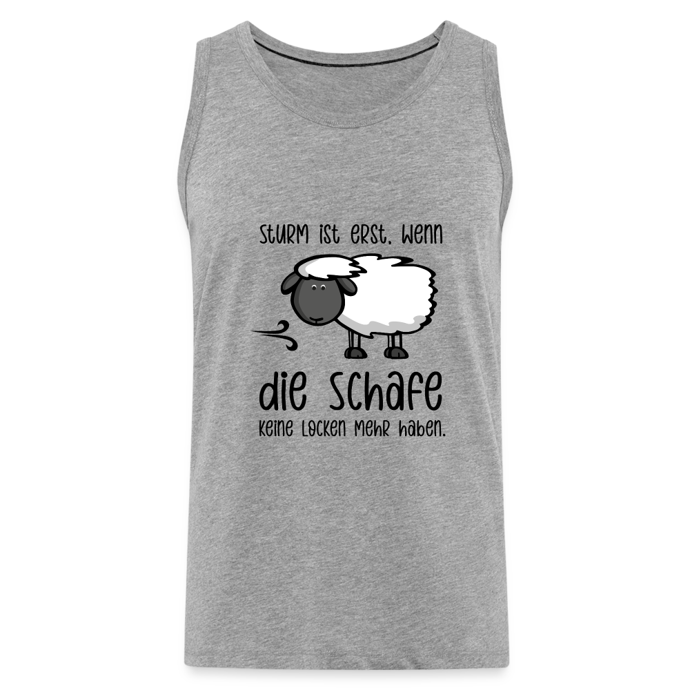 Männer Premium Tank Top - Schaf - Grau meliert