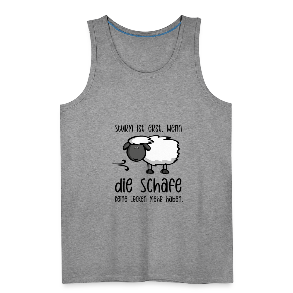 Männer Premium Tank Top - Schaf - Grau meliert