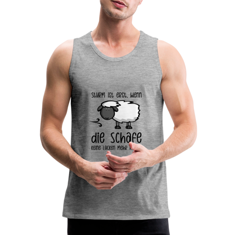 Männer Premium Tank Top - Schaf - Grau meliert