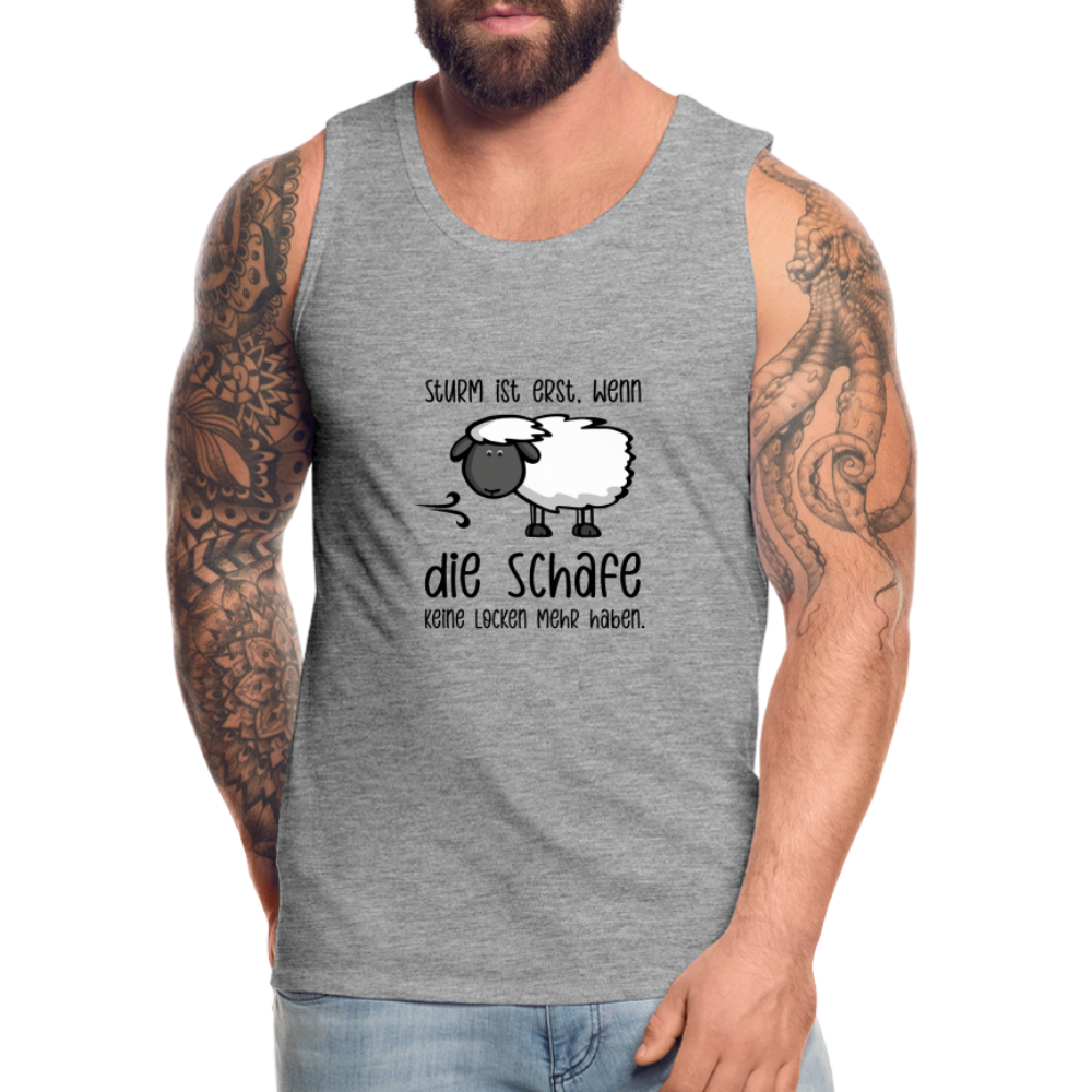 Männer Premium Tank Top - Schaf - Grau meliert