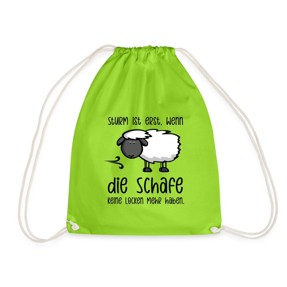 Turnbeutel - Schaf - Neongrün