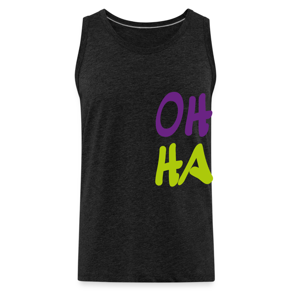 Männer Premium Tank Top - Oh ha - Anthrazit