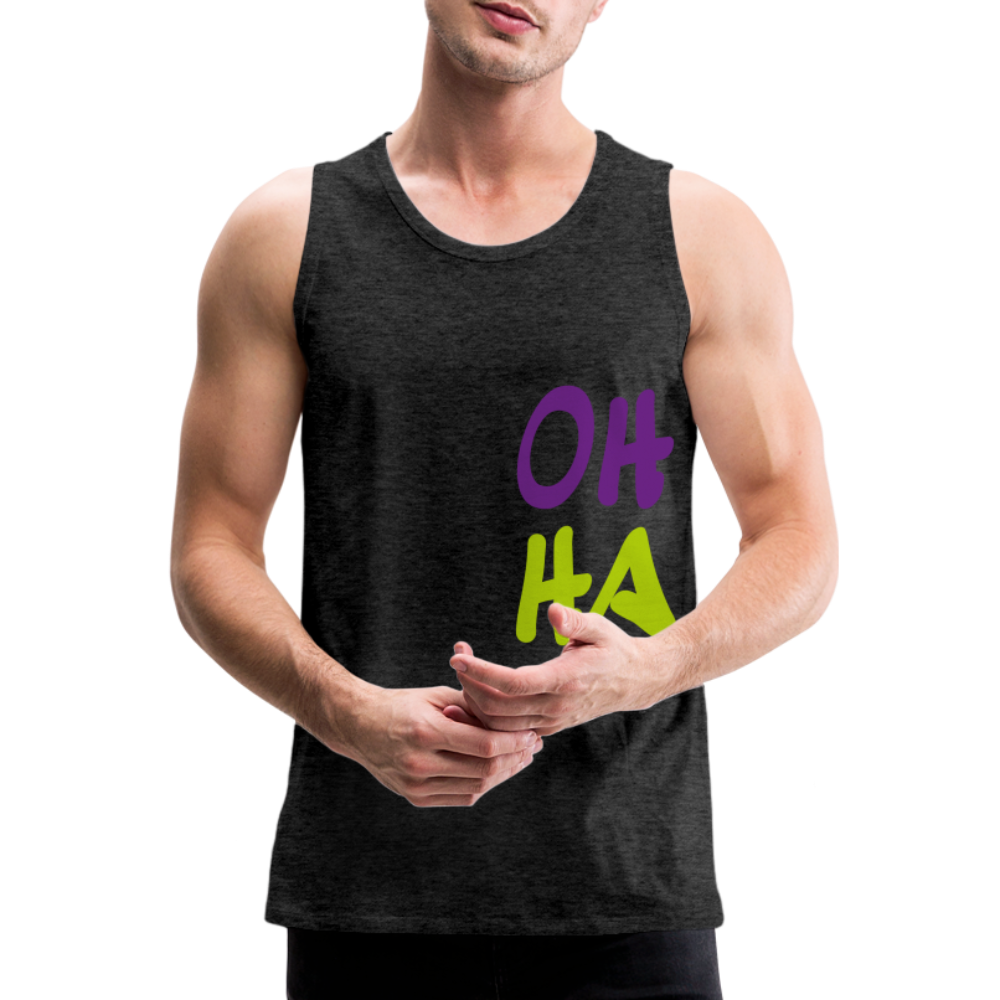 Männer Premium Tank Top - Oh ha - Anthrazit