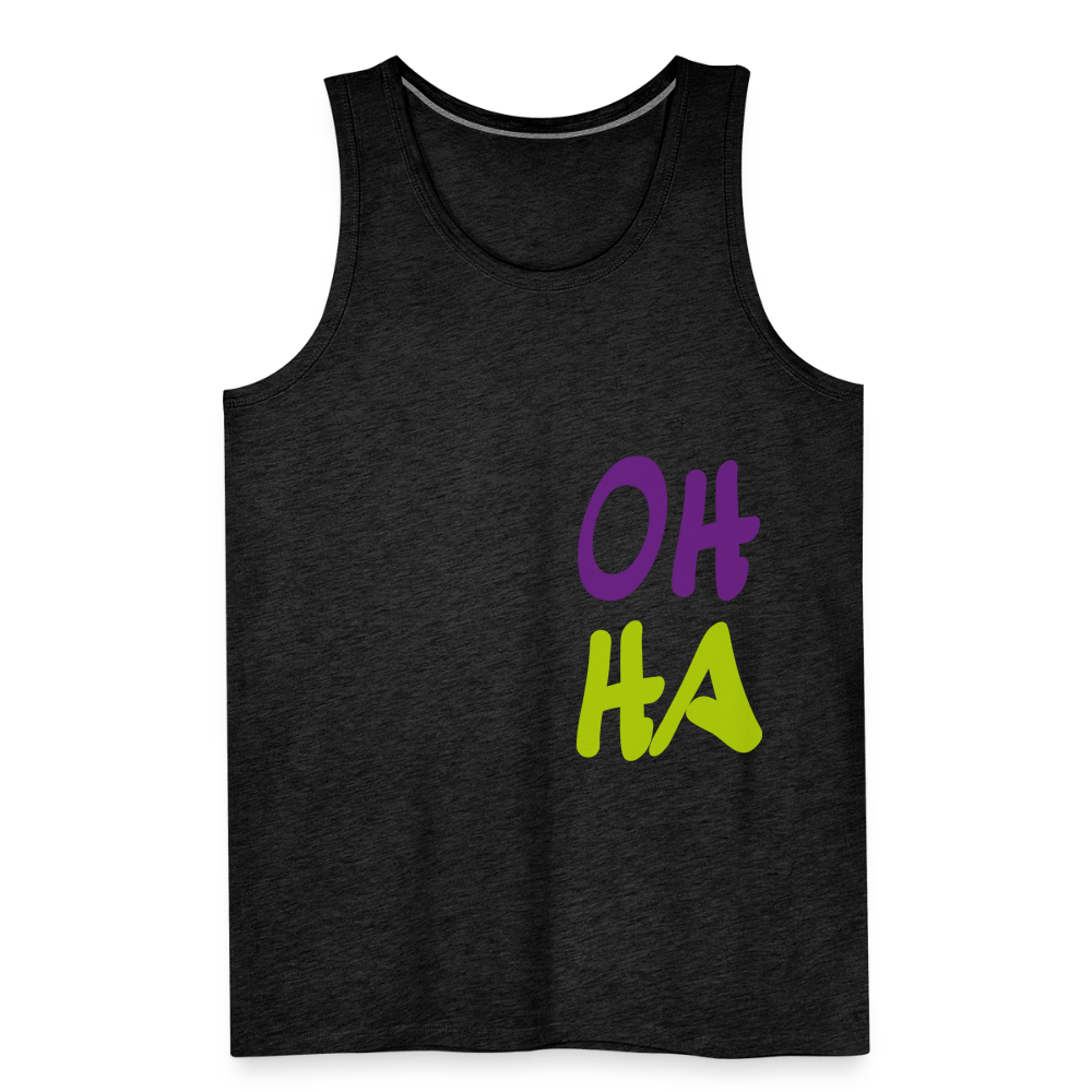 Männer Premium Tank Top - Oh ha - Anthrazit