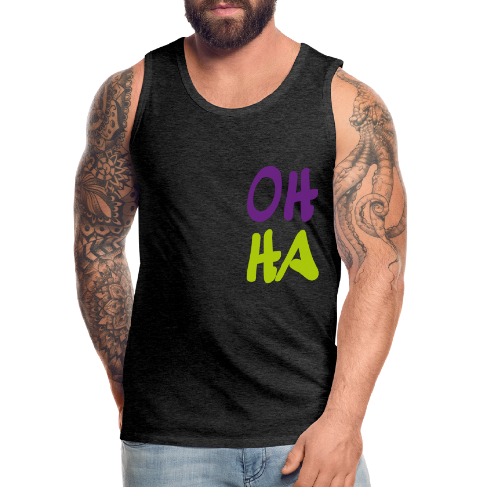 Männer Premium Tank Top - Oh ha - Anthrazit
