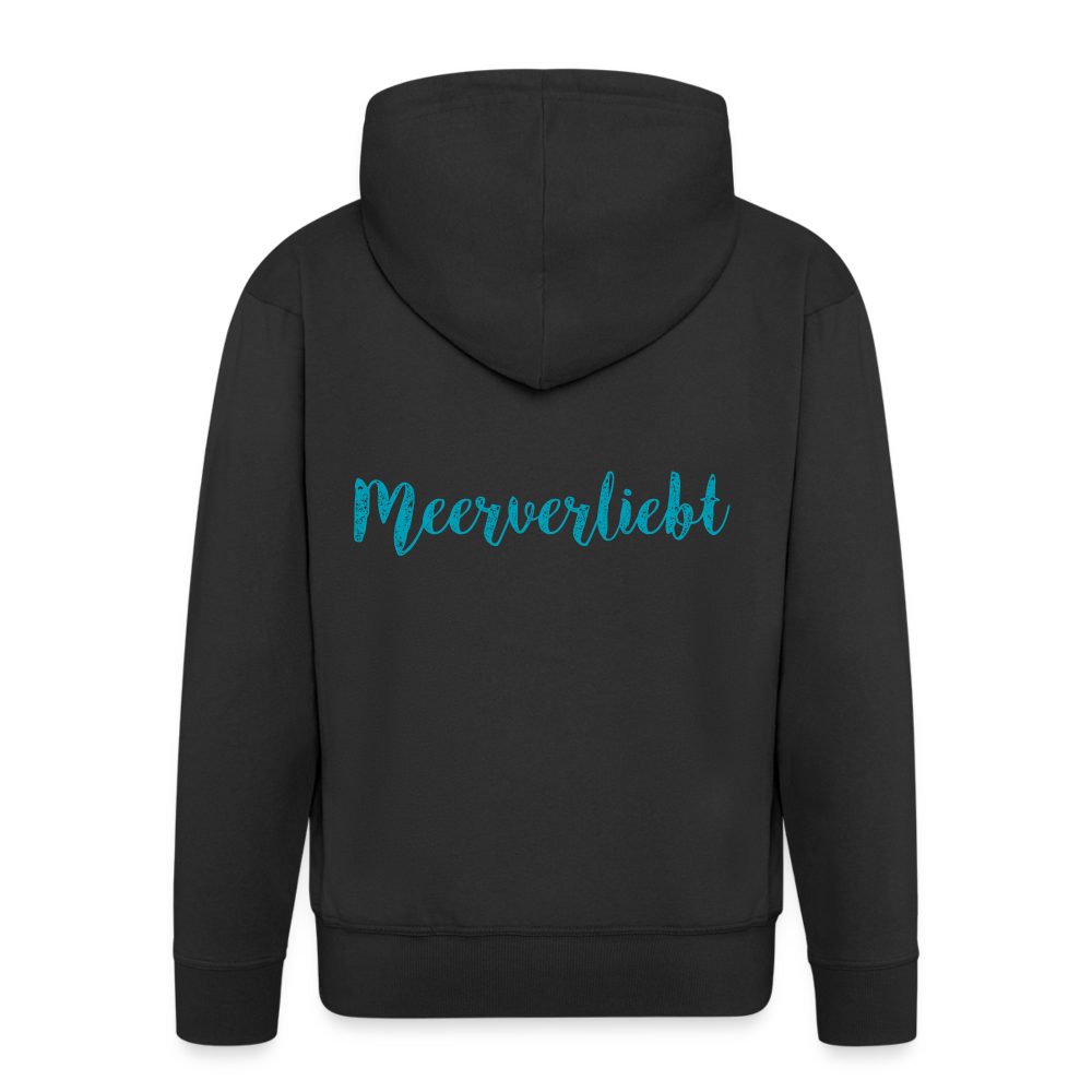 Herren Premium Kapuzenjacke - Meerverliebt - Schwarz
