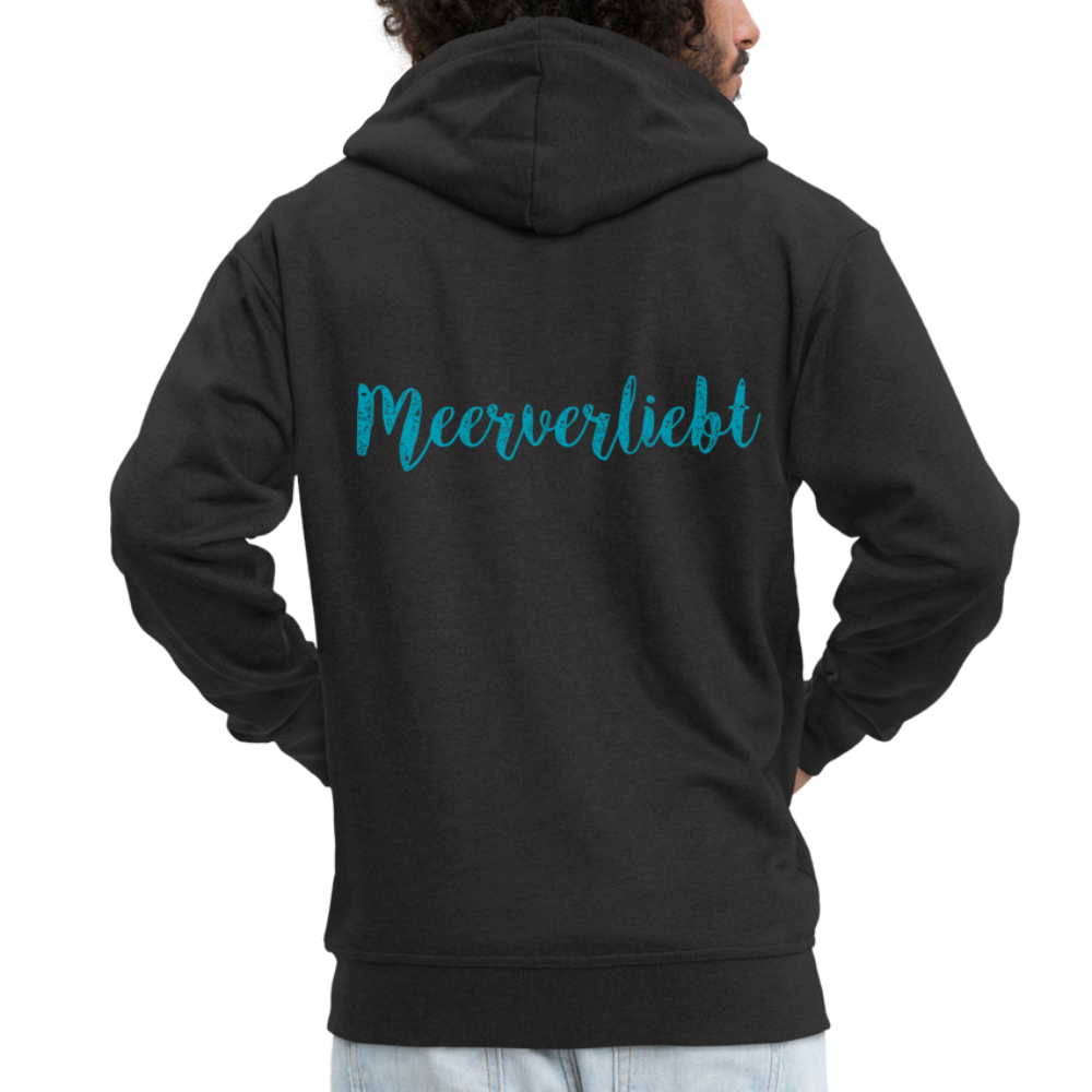 Herren Premium Kapuzenjacke - Meerverliebt - Schwarz