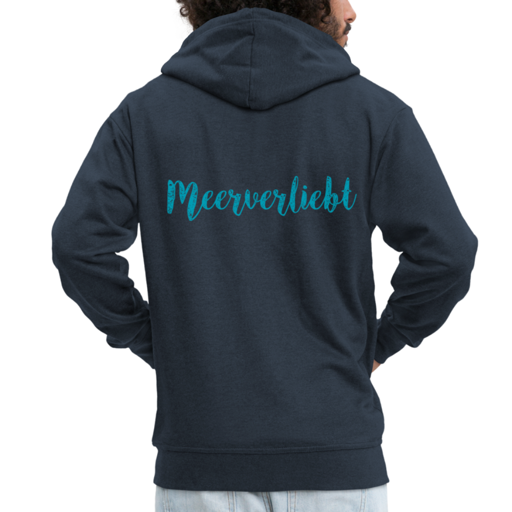 Herren Premium Kapuzenjacke - Meerverliebt - Navy