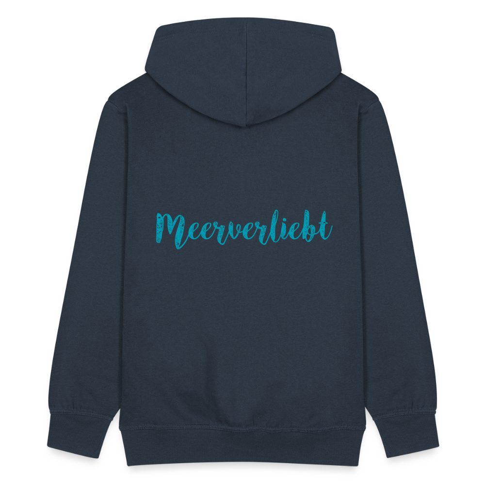 Herren Premium Kapuzenjacke - Meerverliebt - Navy