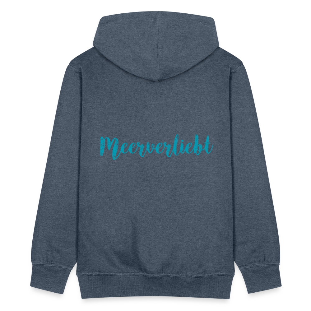 Herren Premium Kapuzenjacke - Meerverliebt - Jeansblau