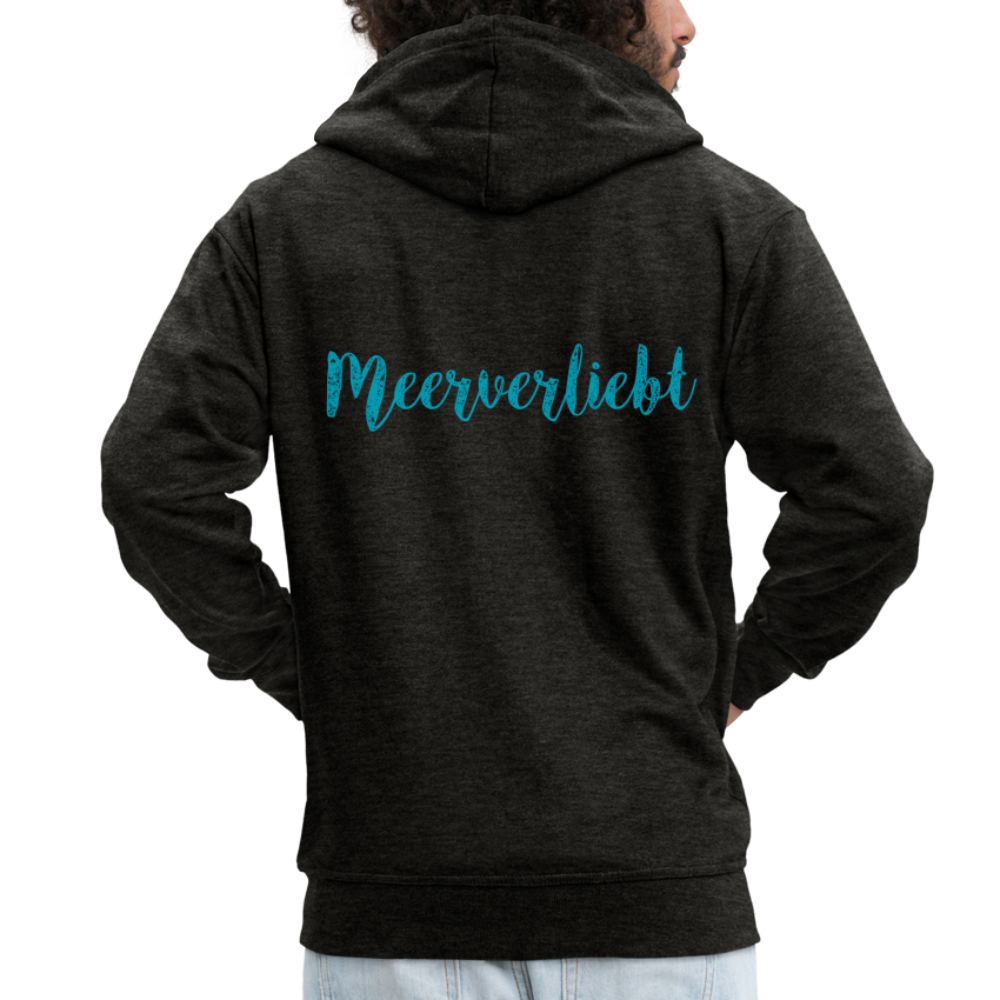 Herren Premium Kapuzenjacke - Meerverliebt - Anthrazit