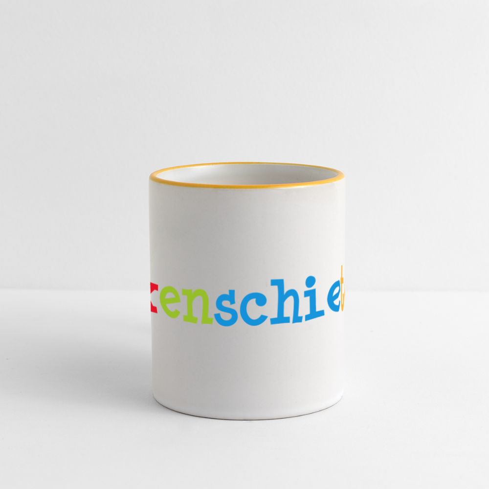 Panoramatasse - Büxenschieter - Weiß/Gelb