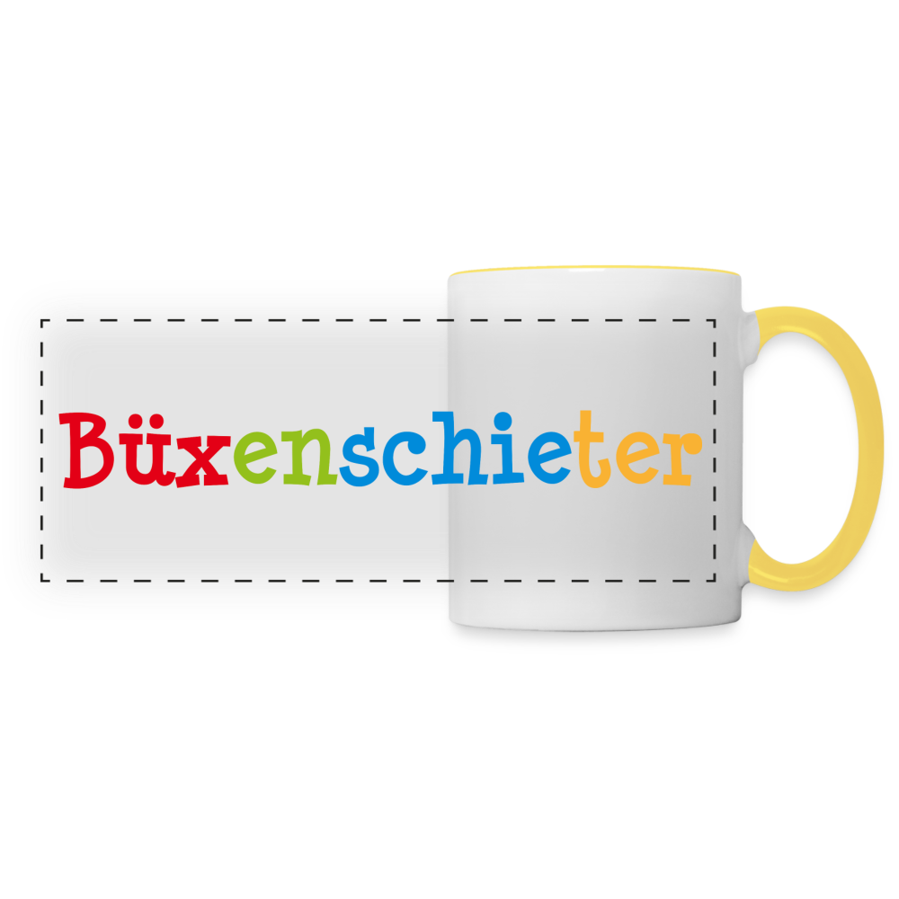 Panoramatasse - Büxenschieter - Weiß/Gelb