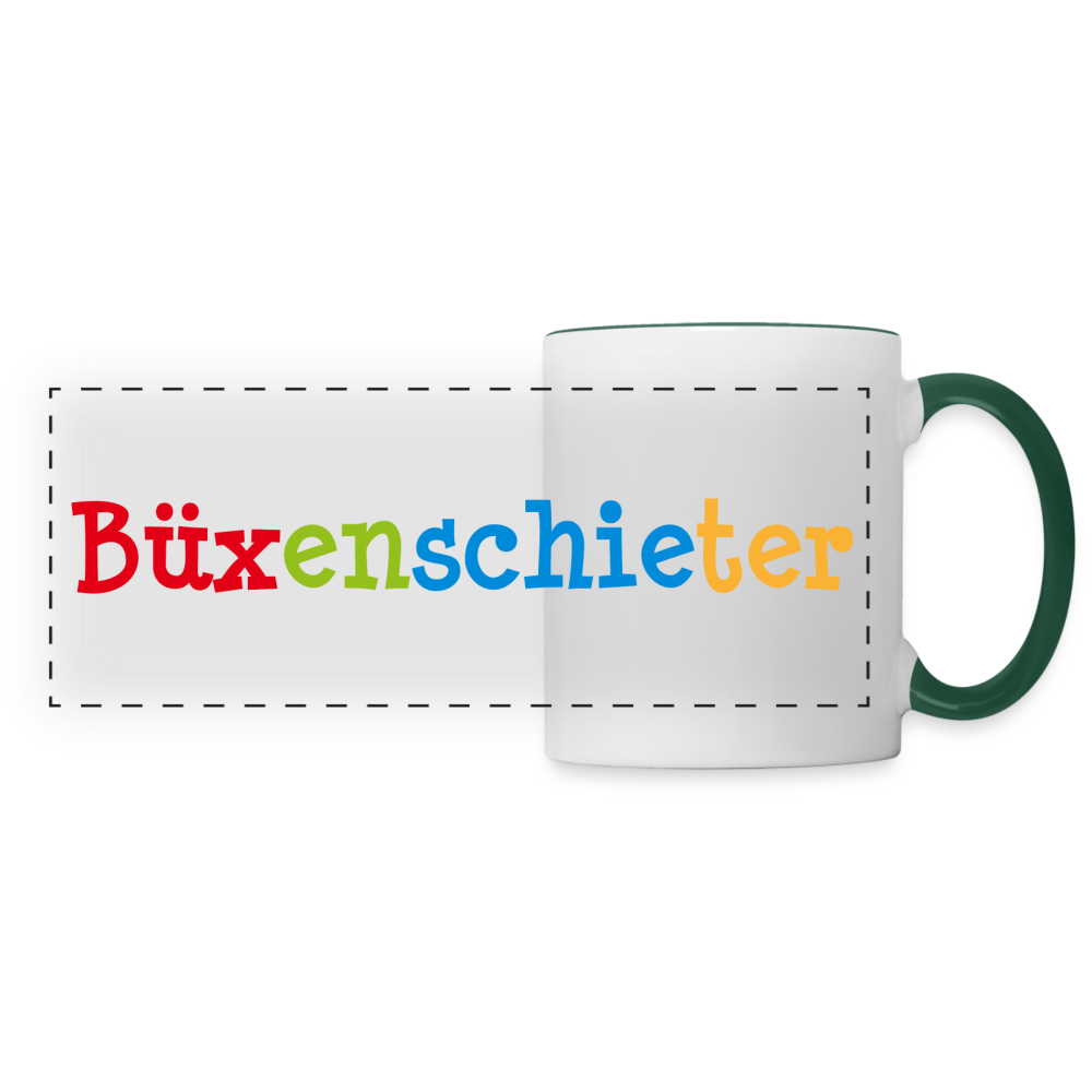 Panoramatasse - Büxenschieter - Weiß/Dunkelgrün