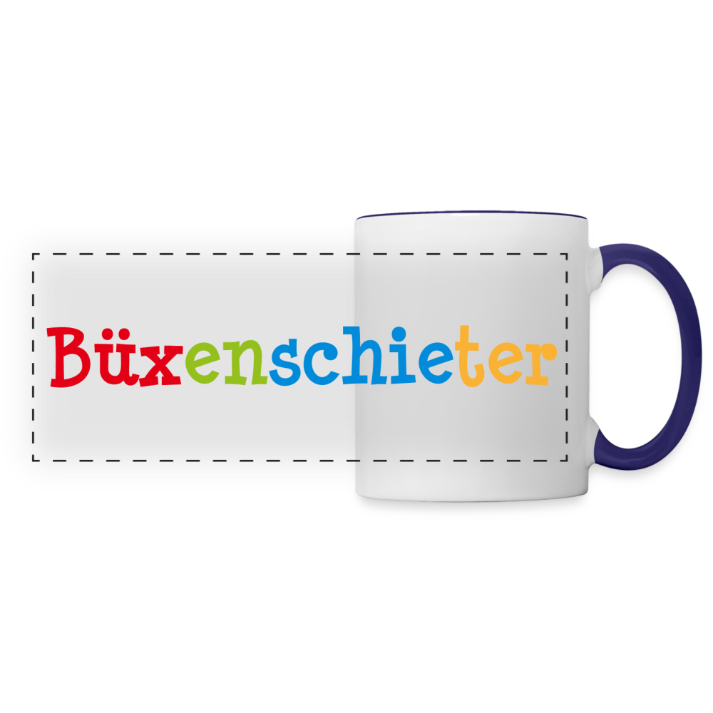 Panoramatasse - Büxenschieter - Weiß/Kobaltblau