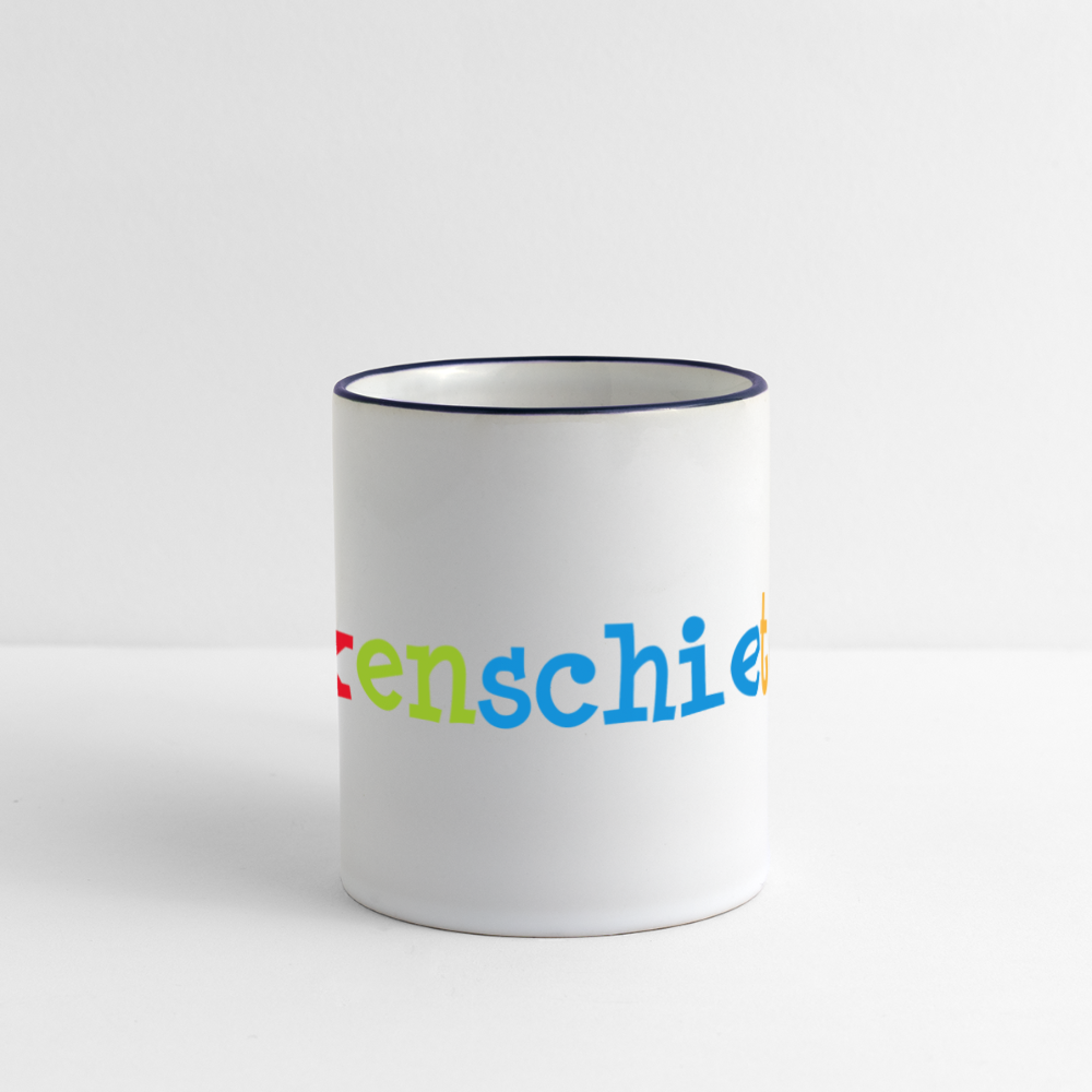 Panoramatasse - Büxenschieter - Weiß/Kobaltblau