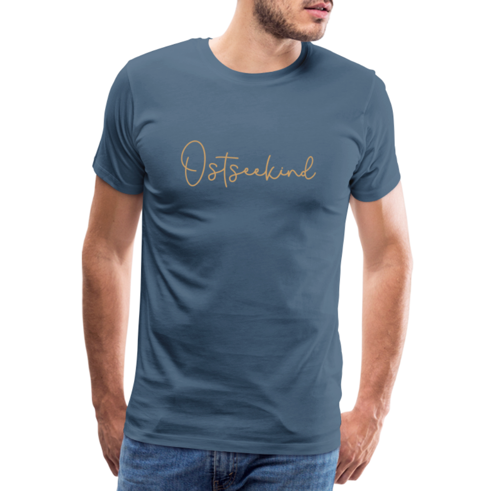 Männer Premium T-Shirt - Ostseekind - Blaugrau