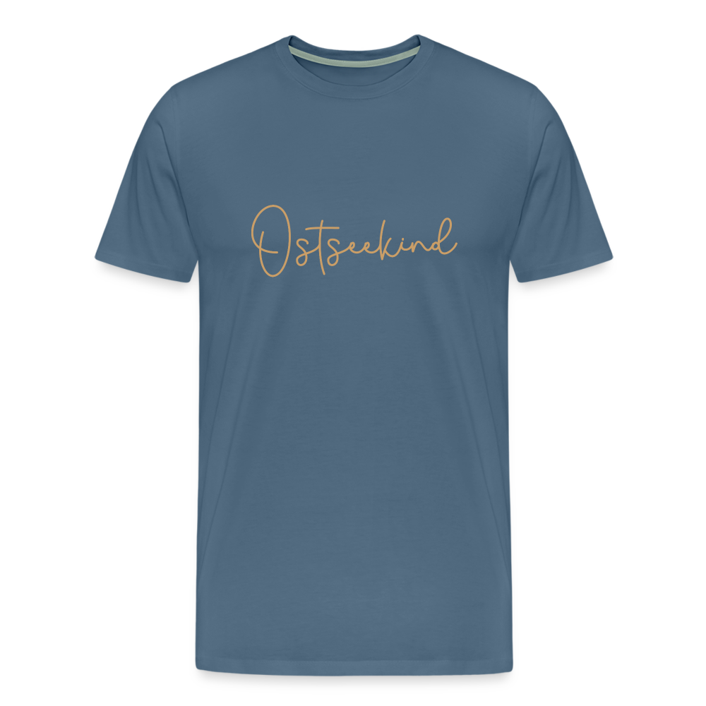 Männer Premium T-Shirt - Ostseekind - Blaugrau