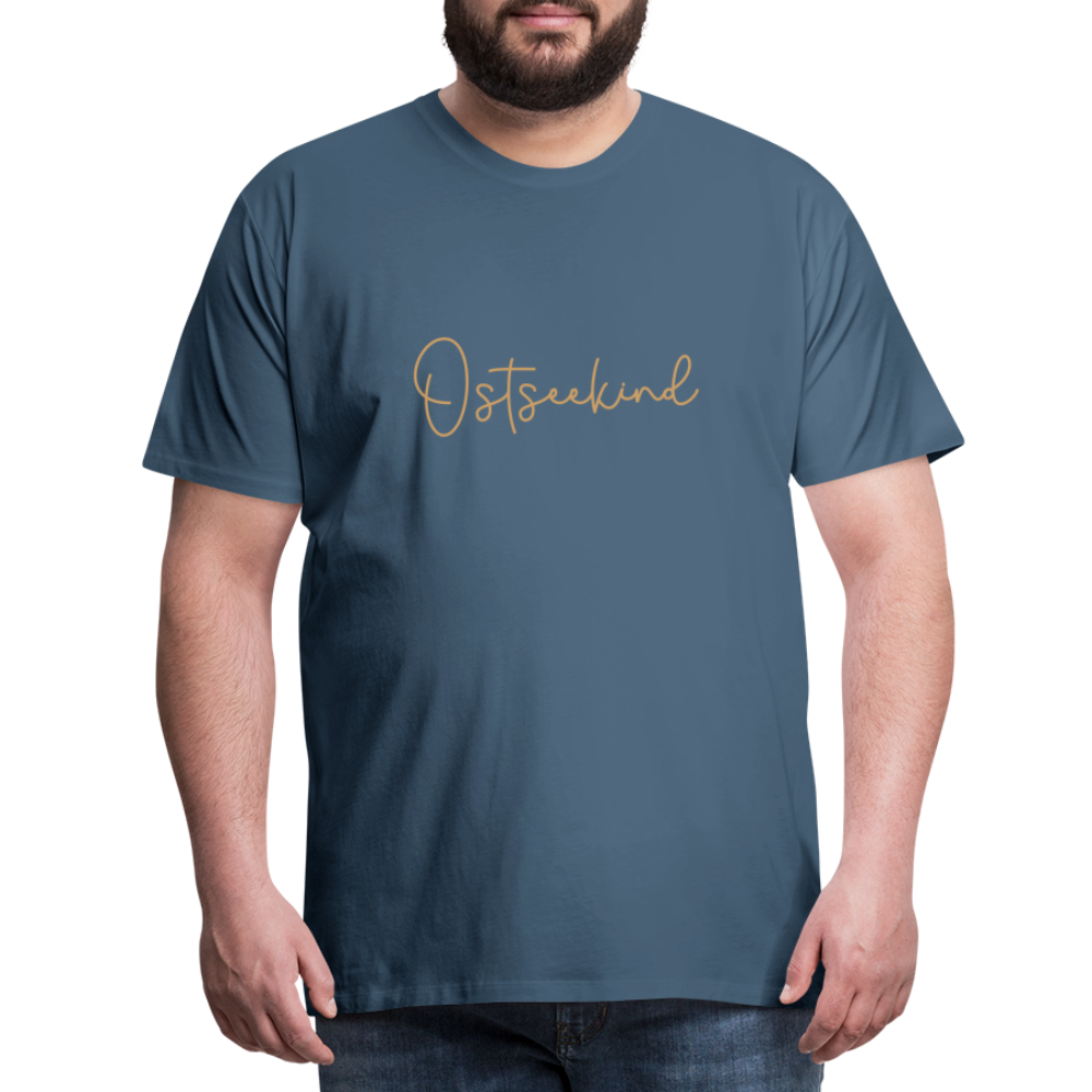 Männer Premium T-Shirt - Ostseekind - Blaugrau