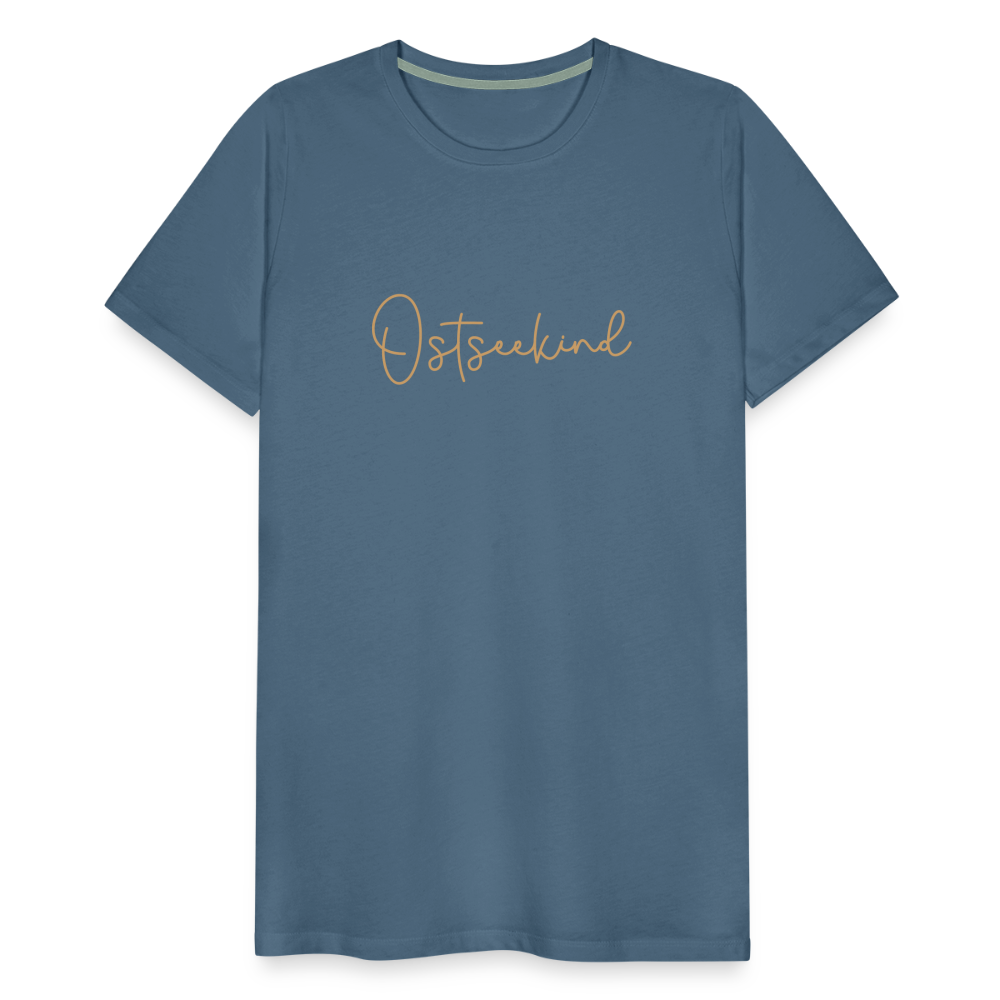 Männer Premium T-Shirt - Ostseekind - Blaugrau