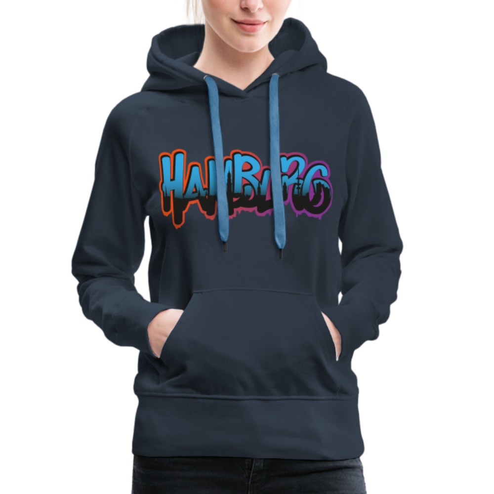 Frauen Premium Hoodie - Hamburg - Navy