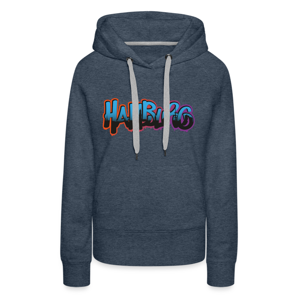 Frauen Premium Hoodie - Hamburg - Jeansblau