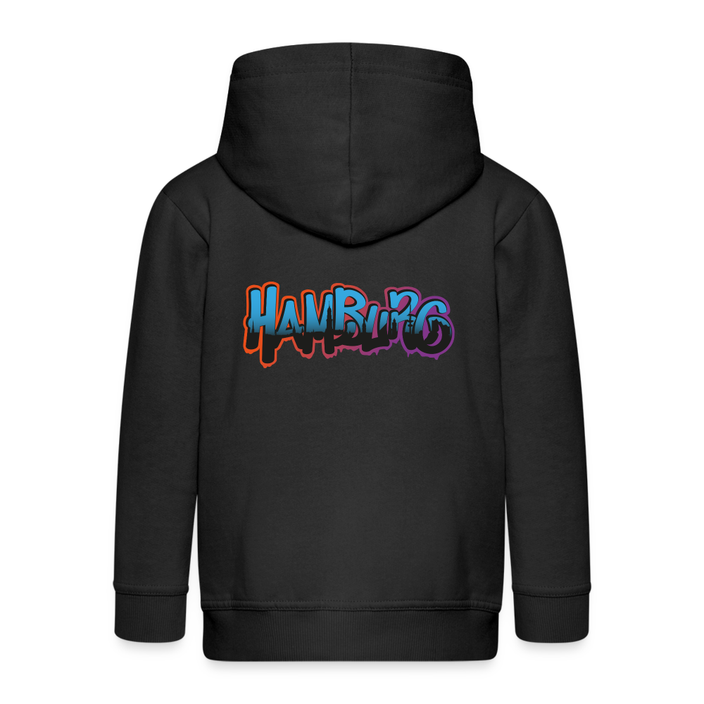 Kinder Premium Kapuzenjacke - Hamburg - Schwarz