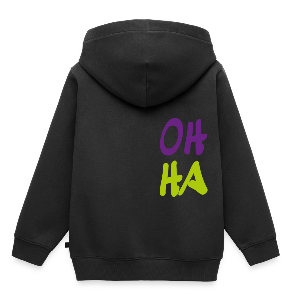 Kinder/Teenager Premium Hoodie "Oh ha" - Schwarz