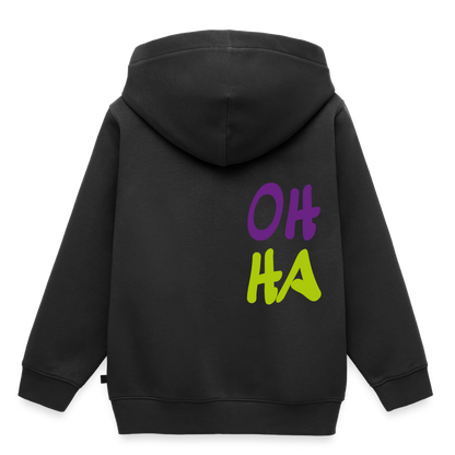 Kinder/Teenager Premium Hoodie "Oh ha" - Schwarz