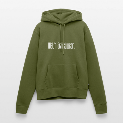 Damen Premium Hoodie - wat'n Schietweer (weiss) - Khaki