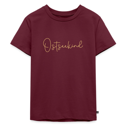 Kinder Premium T-Shirt "Ostseekind" - Burgunderrot