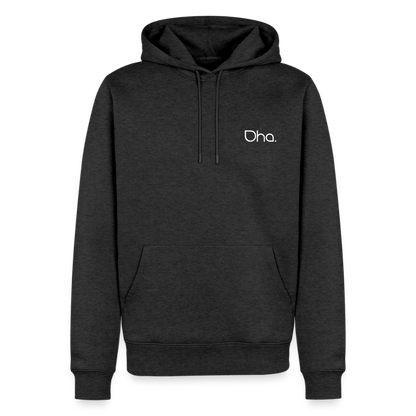 Oha (weiß) - Herren Premium Hoodie - Anthrazit meliert