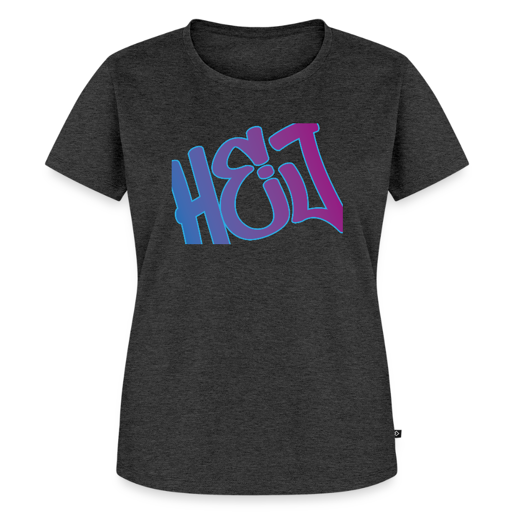 Damen Premium Bio T-Shirt - Hej - Anthrazit meliert