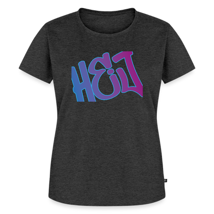 Damen Premium Bio T-Shirt - Hej - Anthrazit meliert