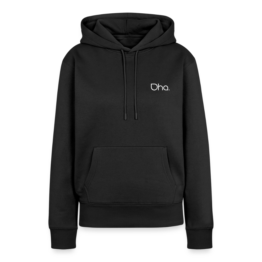 Oha (weiß) - Damen Premium Hoodie - Schwarz